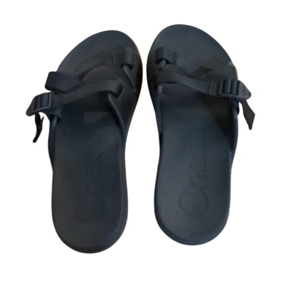 Chaco Chillos sz 11 Men's Slide Sandal, Black, flip flop adjustable - Picture 7 of 9